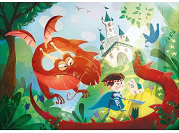 CLEMENTONI Puzzle Bolo nebolo: Princ a drak 30 dielikov