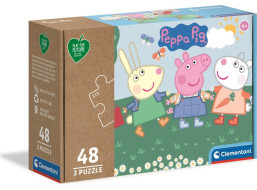 CLEMENTONI Play For Future Puzzle Prasiatko Peppa 3x48 dielikov
