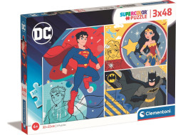 CLEMENTONI Puzzle DC Comics 3x48 dielikov