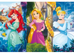 CLEMENTONI Puzzle Disney princeznej: Ariel, Locika a Popoluška MAXI 60 dielikov