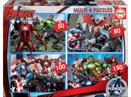 EDUCA Puzzle Avengers 4v1 (50,80,100,150 dielikov)