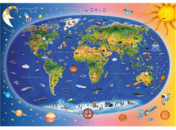 DINO Puzzle Mapa sveta XL 300 dielikov