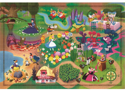 CLEMENTONI Puzzle Story Maps: Alenka v ríši divov 1000 dielikov