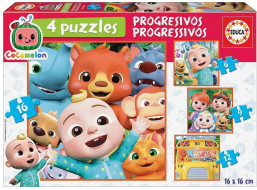EDUCA Puzzle CoComelon 4v1 (6,9,12,16 dielikov)
