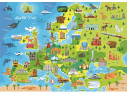 EDUCA Puzzle Mapa Európy 150 dielikov