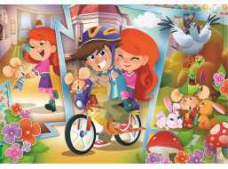 CLEMENTONI Puzzle Myšiak Gigio sa baví s kamarátmi MAXI 60 dielikov