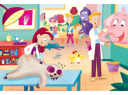 CLEMENTONI Puzzle U veterinára MAXI 60 dielikov