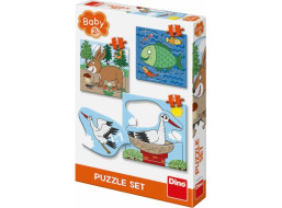 DINO Baby puzzle Zvieratká: Kde žijú? 3v1 (3,4,5 dielikov)