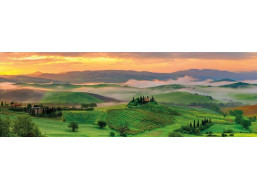 DINO Panoramatické puzzle Val d&#39;Orcia, Toskánsko, Taliansko 1000 dielikov