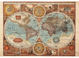 DINO Puzzle Mapa sveta r. 1626, 500 dielikov