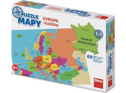 DINO Puzzle Mapy: Európa 69 dielikov