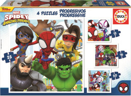 EDUCA Puzzle Spidey a jeho úžasní priatelia 4v1 (12,16,20,25 dielikov)