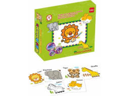 MAC TOYS Vkladacie puzzle Zvieratká + vodné maľovanie
