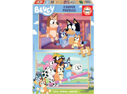 EDUCA Drevené puzzle Bluey 2x25 dielikov