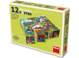 DINO Obrázkové kocky Snehulienka, 12 kociek