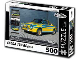 RETRO-AUTA Puzzle č. 58 Škoda 130 RS (1977) 500 dielikov