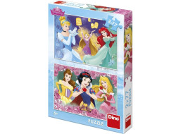DINO Puzzle Disney princeznej 2x77 dielikov