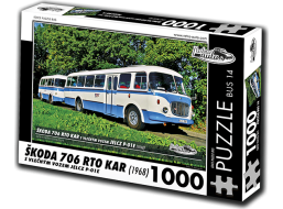 RETRO-AUTA Puzzle BUS č. 14 Škoda 706 RTO KAR (1968) 1000 dielikov