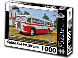 RETRO-AUTA Puzzle BUS č. 15 Škoda 706 RO LUX (1951) 1000 dielikov