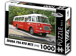 RETRO-AUTA Puzzle BUS č. 6 Škoda 706 RTO MTZ (1970) 1000 dielikov