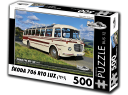 RETRO-AUTA Puzzle BUS č. 12 Škoda 706 RTO LUX (1979) 500 dielikov
