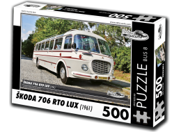 RETRO-AUTA Puzzle BUS č. 8 Škoda 706 RTO LUX (1961) 500 dielikov