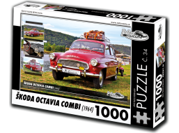 RETRO-AUTA Puzzle č. 34 Škoda Octavia Combi (1964) 1000 dielikov