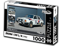 RETRO-AUTA Puzzle č. 61 Škoda 130 L,A (1986) 1000 dielikov