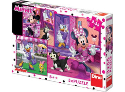 DINO Puzzle Deň s Minnie 3x55 dielikov