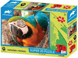 PRIME 3D Puzzle Papagáj 3D 48 dielikov