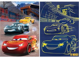 DINO Svietiace puzzle Autá 3: Cieľová rovinka XL 100 dielikov