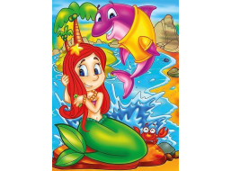 ART PUZZLE Drevené puzzle Morská panna a jej priatelia 16 dielikov