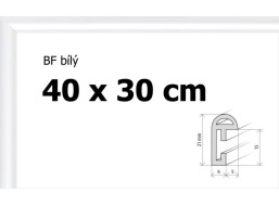 BFHM Plastový rám 40x30cm - biely
