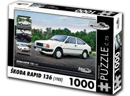 RETRO-AUTA Puzzle č. 75 Škoda RAPID 136 (1988) 1000 dielikov