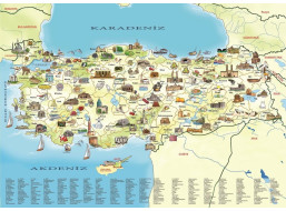 ART PUZZLE Puzzle Turecko: Kultúrna mapa 260 dielikov
