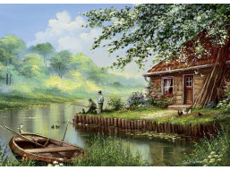 ART PUZZLE Puzzle Večerné rybárčenie 500 dielikov