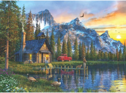 ANATOLIAN Puzzle Západ slnka na chalupou 1000 dielikov