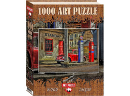 ART PUZZLE Drevené puzzle Čerpacia stanica 1000 dielikov
