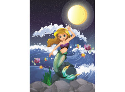 ART PUZZLE Puzzle Morská panna za svitu mesiaca 50 dielikov