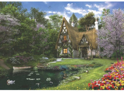 ANATOLIAN Puzzle Jarná chalúpka pri jazere 3000 dielikov