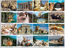GALISON Puzzle Mačky na dovolenke 1500 dielikov