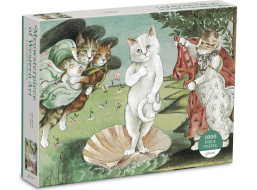 GALISON Puzzle Meowsterpiece: Zrodenie Venuša 1000 dielikov