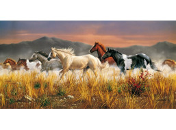 CLEMENTONI Puzzle Divé kone - Hrmiace stádo 13200 dielikov