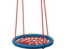 WOODY Hojdací kruh červeno-modrý (priemer 85 cm)