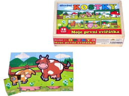 TEDDIES Obrázkové kocky Moje prvé zvieratká, 15 kociek