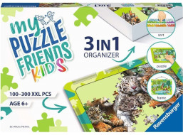 RAVENSBURGER Sada na skladanie puzzle My Puzzle Friends Kids 3v1 zelená