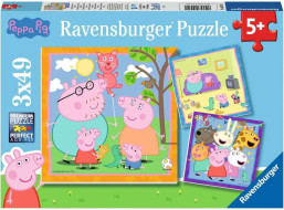 RAVENSBURGER Puzzle Prasiatko Peppa 3x49 dielikov
