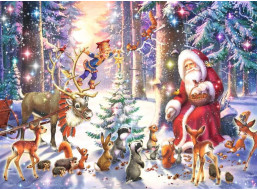 RAVENSBURGER Puzzle Vianoce v lese XXL 100 dielikov