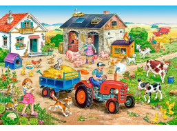 CASTORLAND Puzzle Život na farme MAXI 40 dielikov