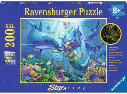 RAVENSBURGER Svietiace puzzle Podvodný raj XXL 200 dielikov